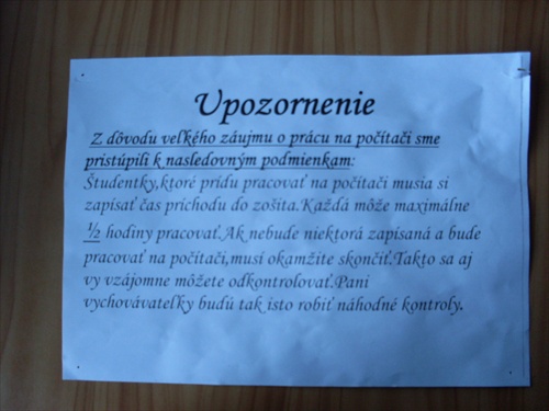 upozornenie