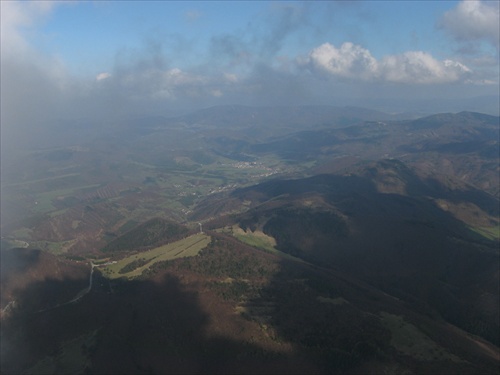 pohľad paraglajdera